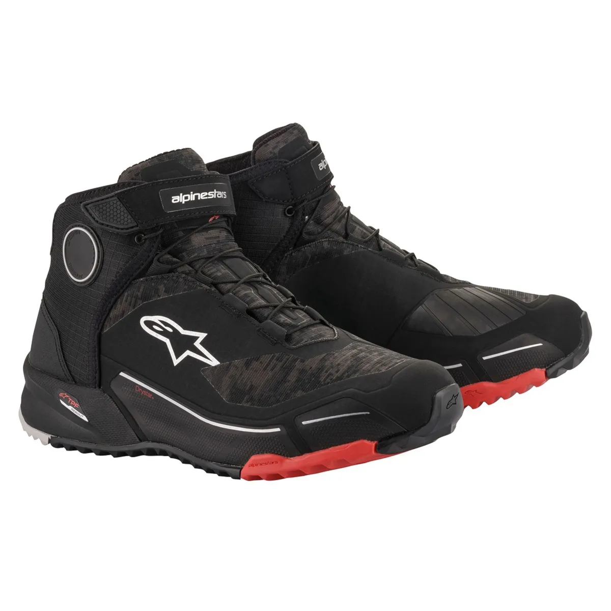 Bota Alpinestars Crx Drystar Preto Camo Vermelho | Moto Savages