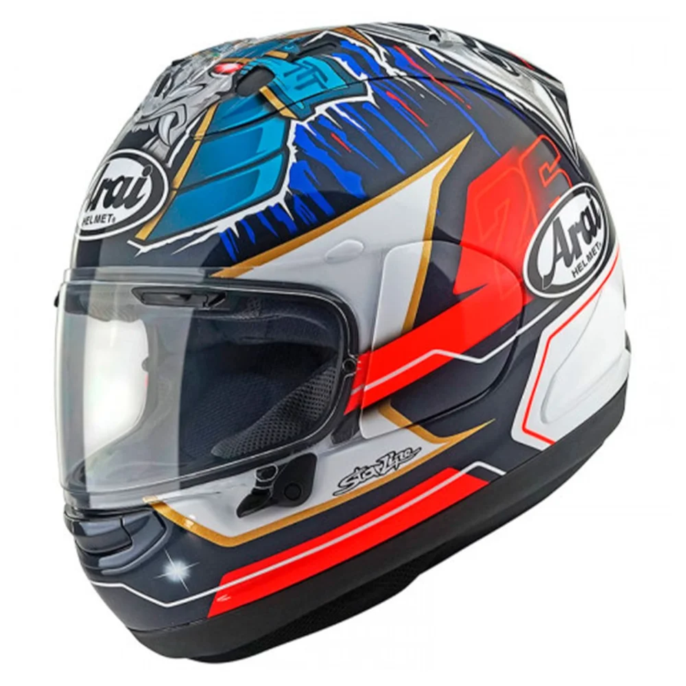 Capacete Arai Rx-7V Evo Pedrosa Shogun Azul Branco Vermelho | Moto
