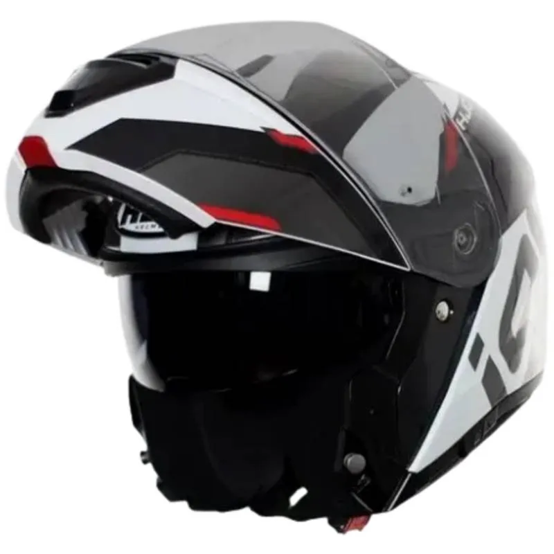 Capacete HJC I90 Aventa Preto Branco Vermelho | Moto Savages