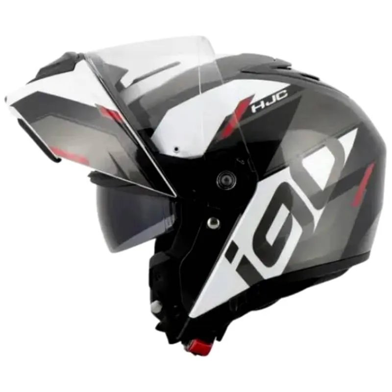 Capacete HJC I90 Aventa Preto Branco Vermelho | Moto Savages