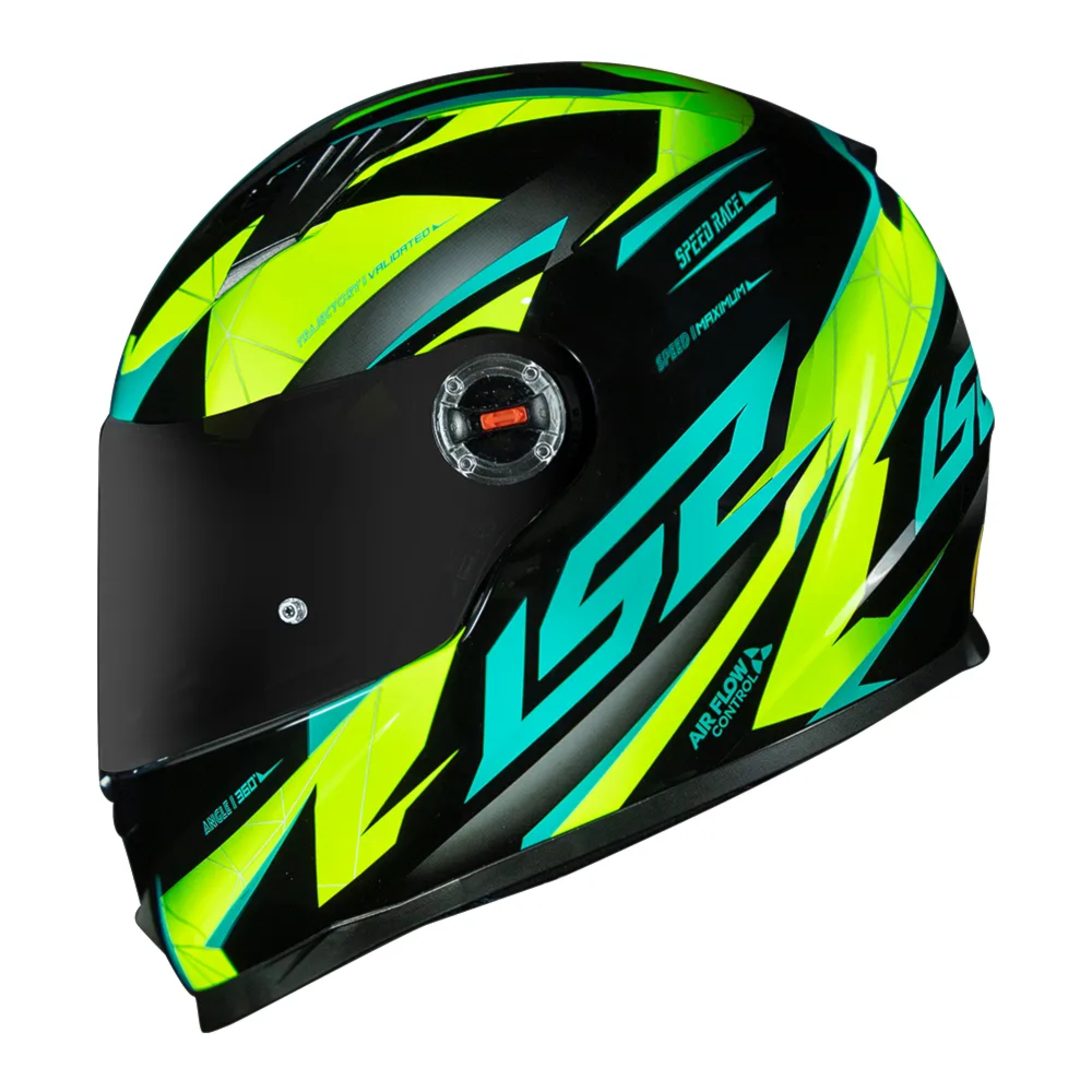 Capacete LS2 FF358 Classic Draze Black Hv Yellow Green | Moto Savages