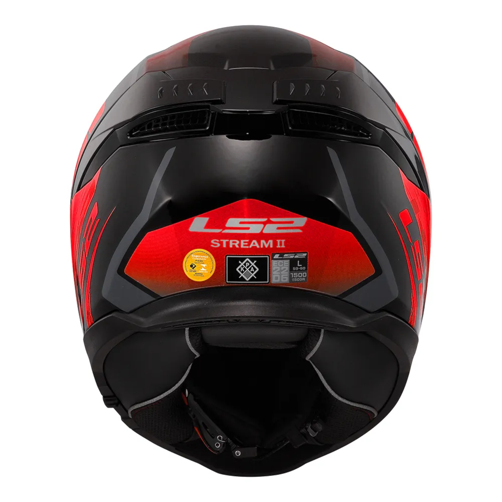 Capacete LS2 FF808 Stream 2 Fury Black Red | Moto Savages