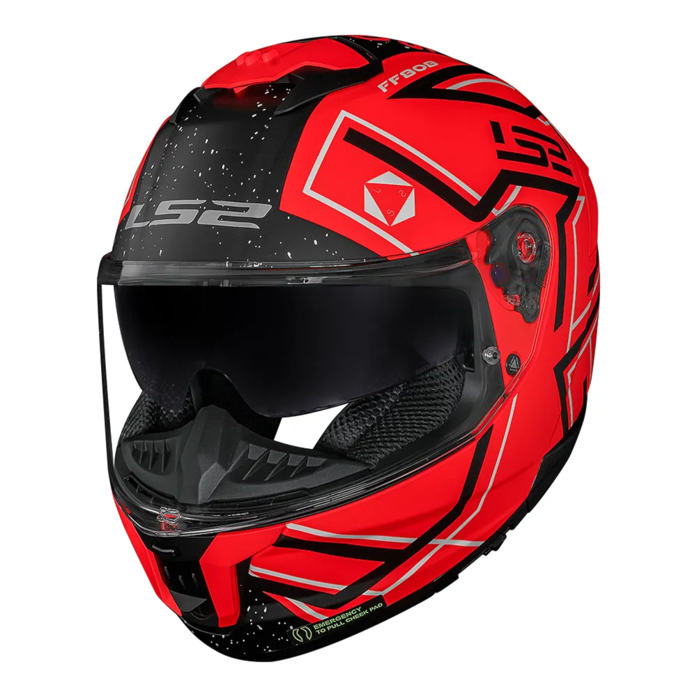 Capacete LS2 FF808 Stream 2 Maze Matte Orange Black | Moto Savages