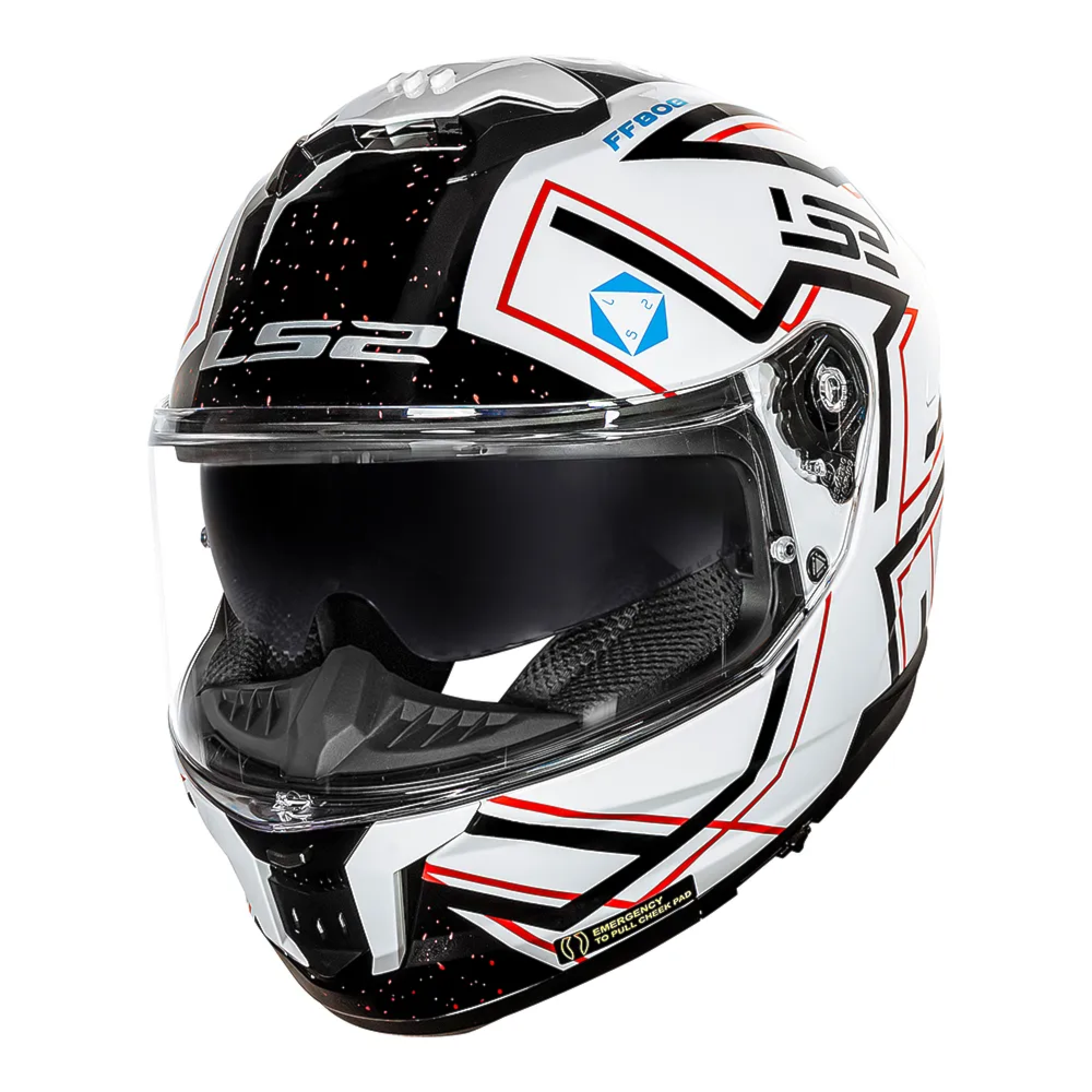 Capacete L22 FF808 Stream 2 Maze White Black | Moto Savages