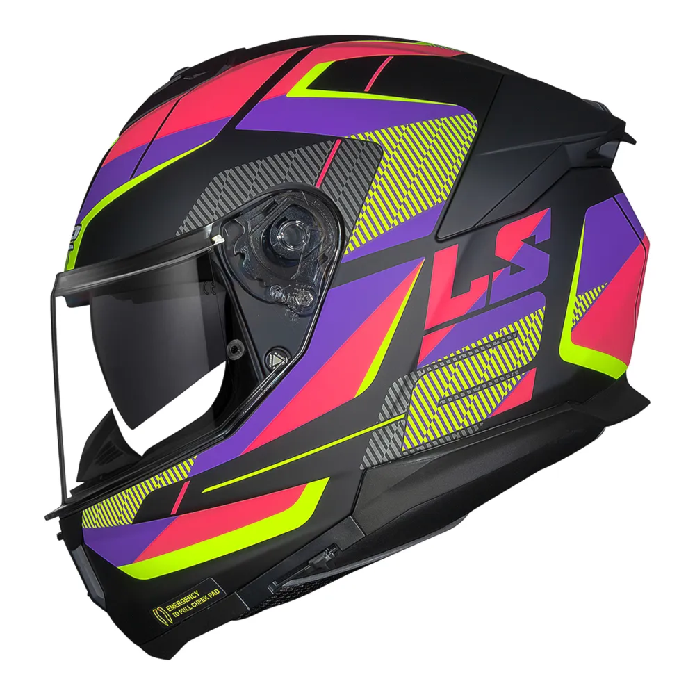 Capacete LS2 FF808 Stream 2 Road Matte Black Pink | Moto Savages