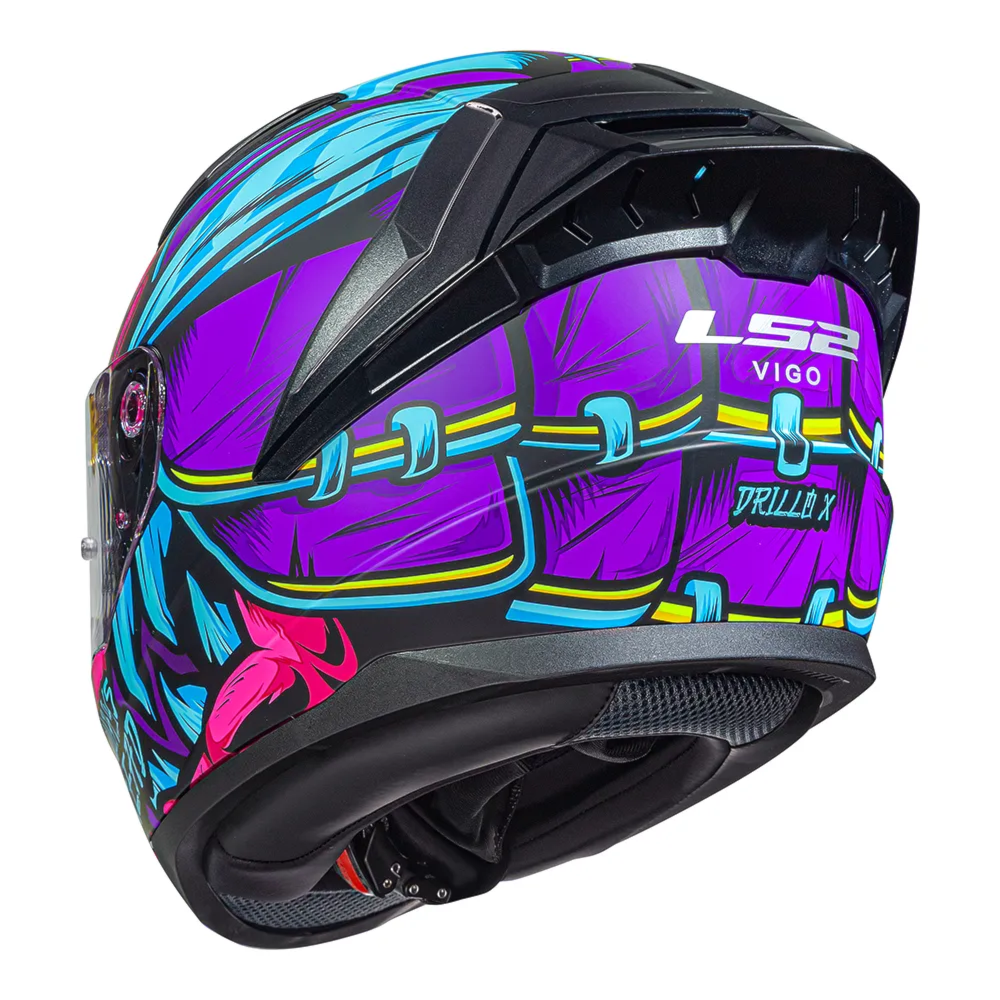 Capacete LS2 FF810 Vigo Drillox Matte Purple Fuchsia | Moto Savages