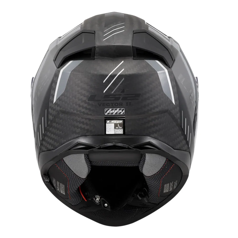 Capacete LS2 FF811 Vector II Carbon Grid Matte Black Grey | Moto