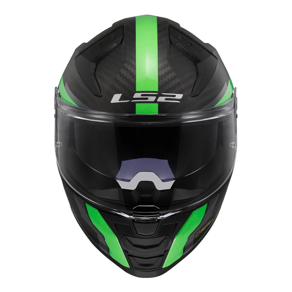Capacete LS2 FF811 Vector II Carbon Grid Matte Fluo Green | Moto