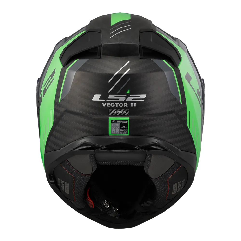Capacete LS2 FF811 Vector II Carbon Grid Matte Fluo Green | Moto