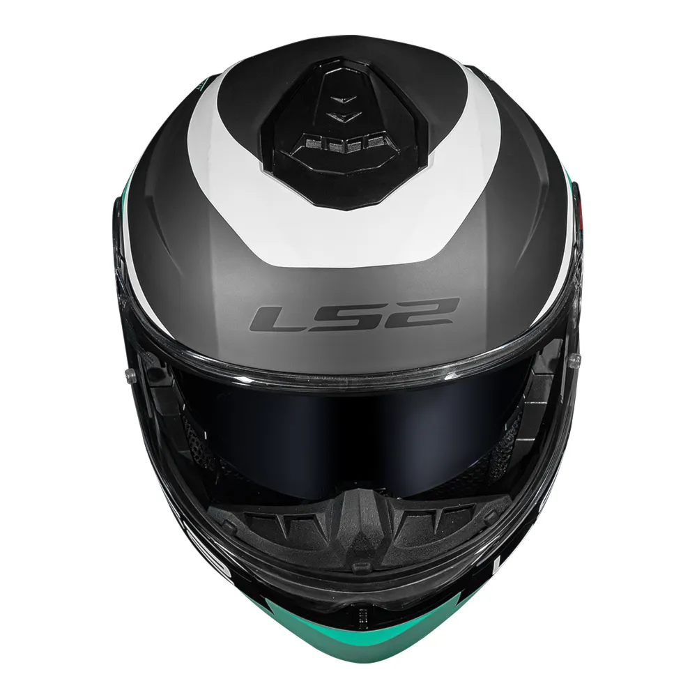 Capacete LS2 FF908 Strobe 2 Victory Matte Titanium White Metal Blue
