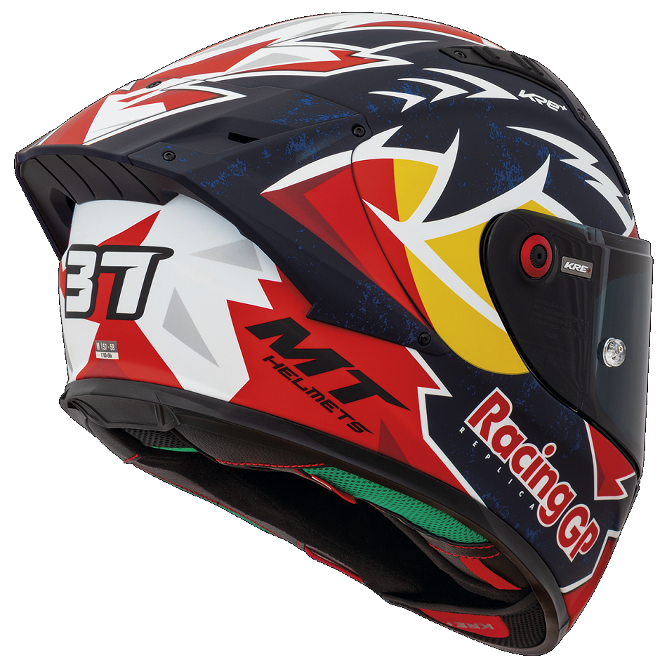 MT HELMETS スポーツヘルメット イエロー/ブラック/レッド Capacete Mt Helmets KRE+S Acosta23 A7 Matte | Moto Savages