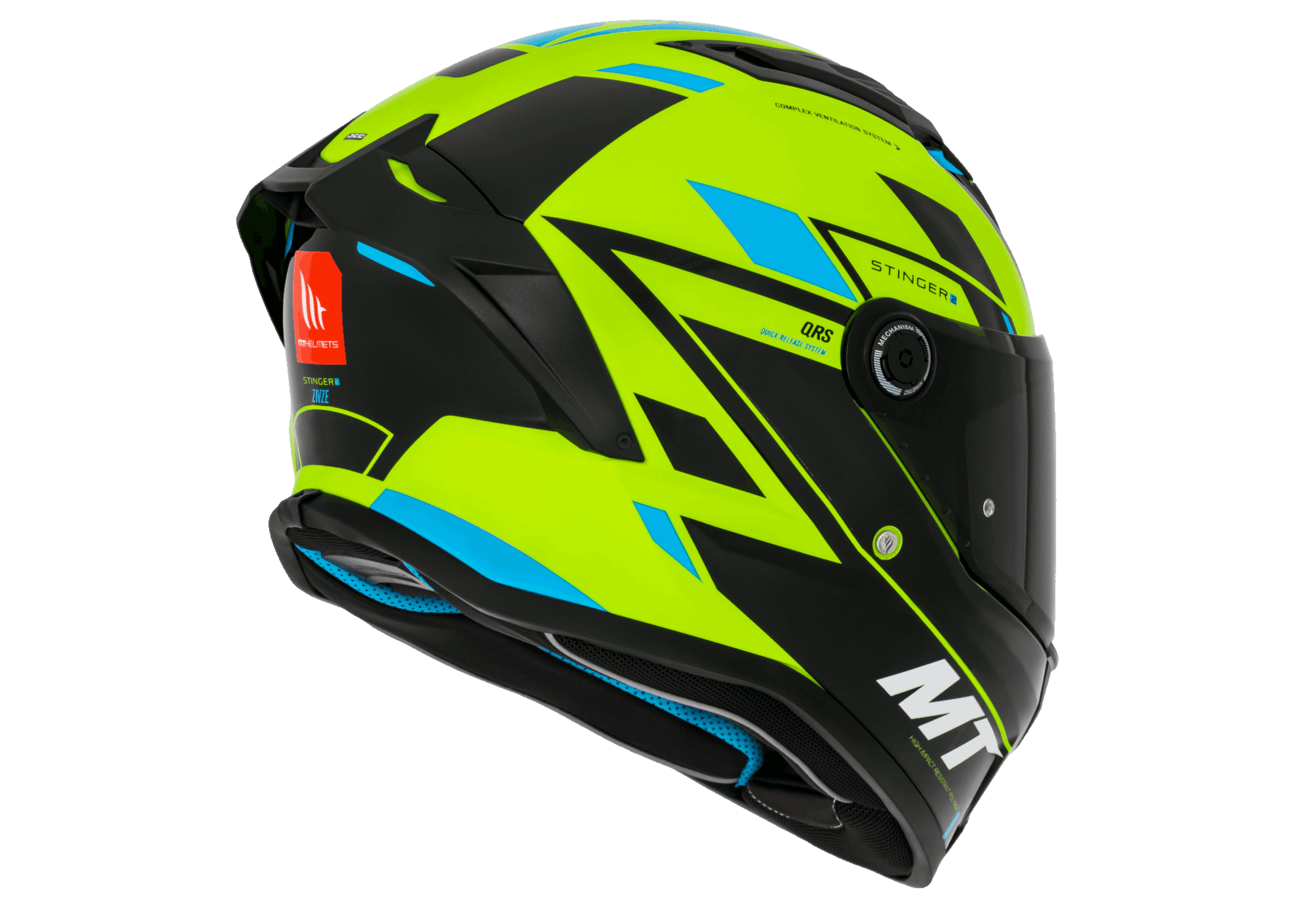 Capacete MT Helmets Stinger 2 Zivze C3 Fluor Gloss | Moto Savages
