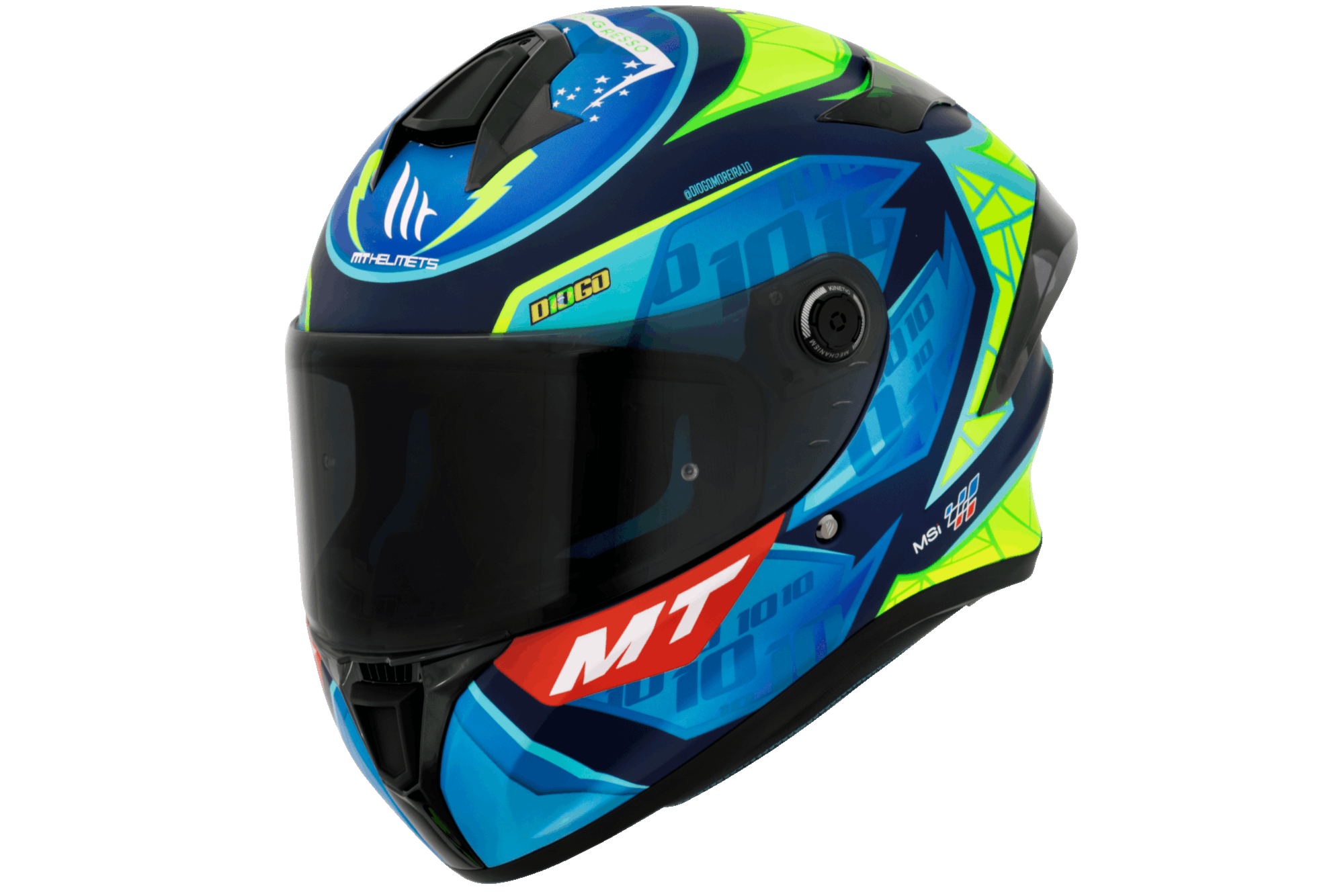 Capacete MT Helmets Targo S Diogo Moreira 2023 C7 Matte | Moto Savages