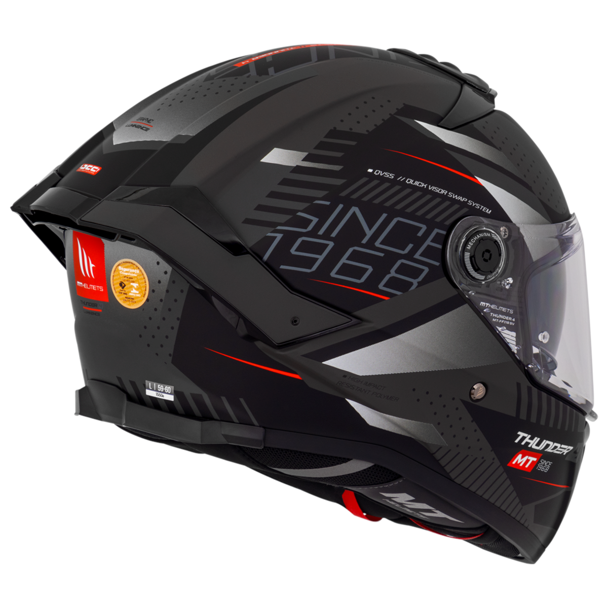 n*o様 MC EIHT Capacete MT Helmets Thunder 4 Luminence D1 Matte | Moto Savages