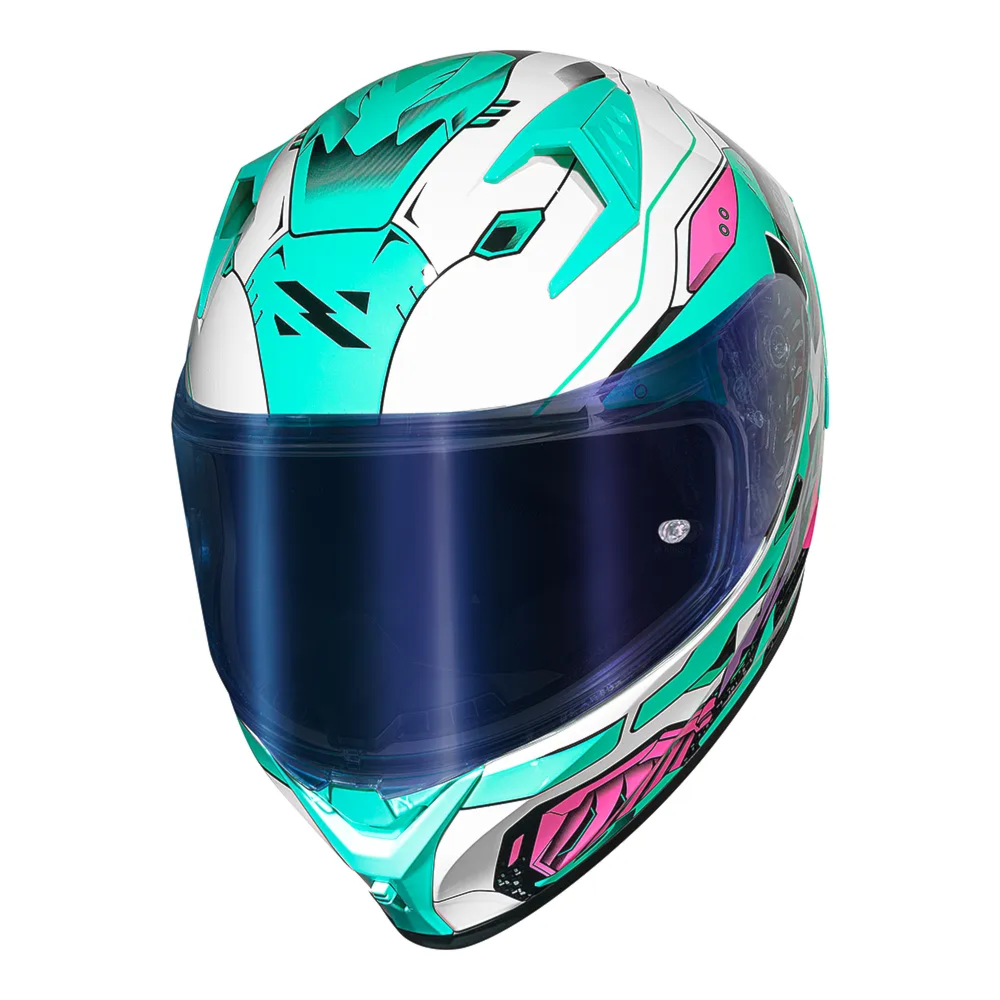 Capacete Norisk Flow Robot White Green | Moto Savages