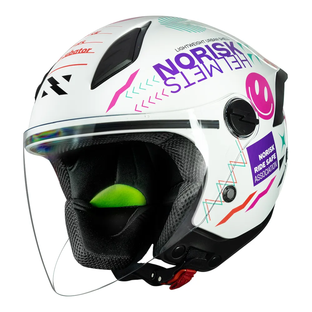 Capacete Norisk Neo Buddy White Pink | Moto Savages