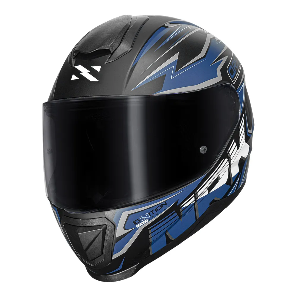 Capacete Norisk Razor Ghost Matte Black Blue | Moto Savages