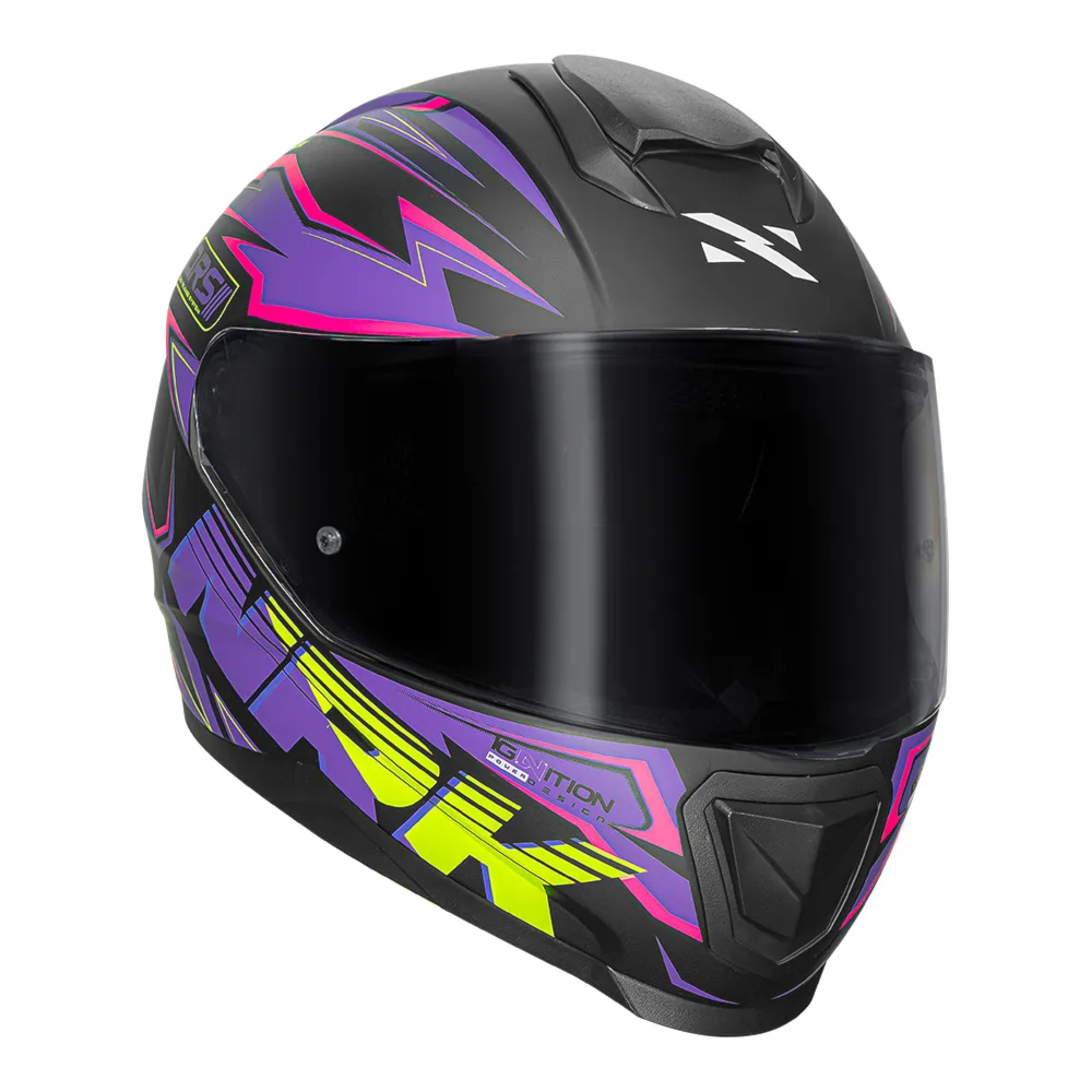 Capacete Norisk Razor Ghost Matte Black Purple | Moto Savages