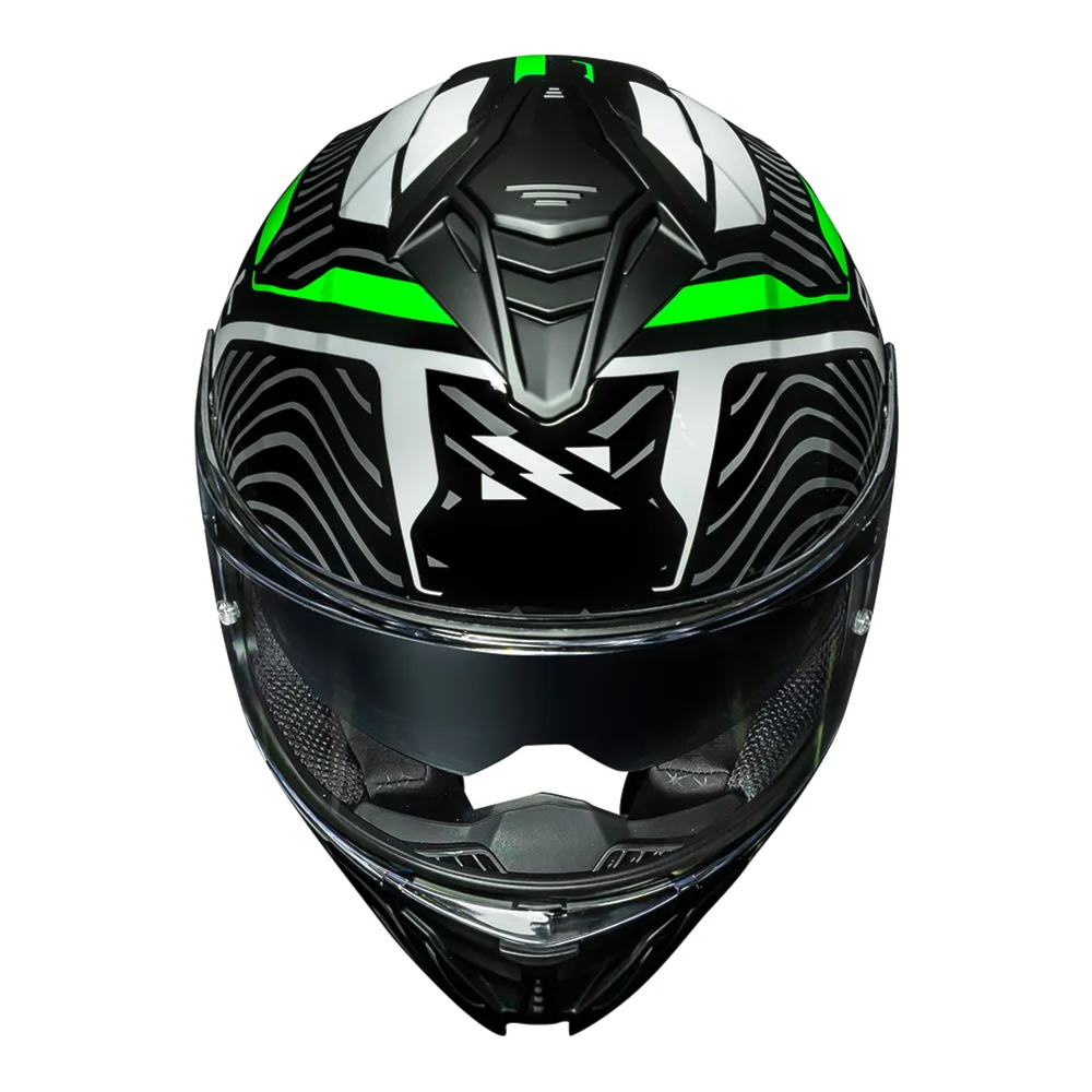 Capacete Norisk Strada 2 Fusion White Black Green | Moto Savages