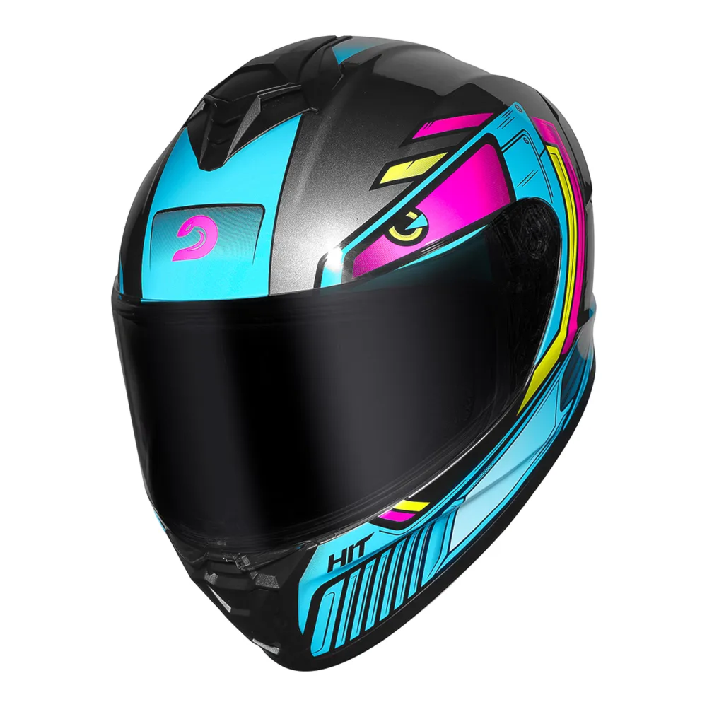 Capacete Race Tech Hit Android Grey Pink | Moto Savages