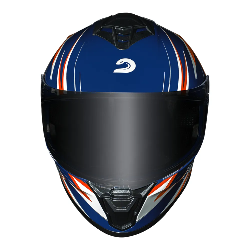 Capacete Race Tech Hit Fuzzy Blue Orange | Moto Savages