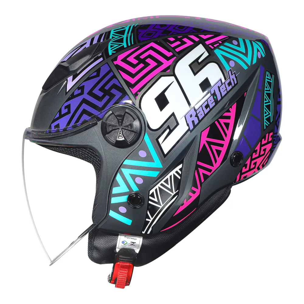 Capacete Race Tech Play Art Titanium Purple | Moto Savages