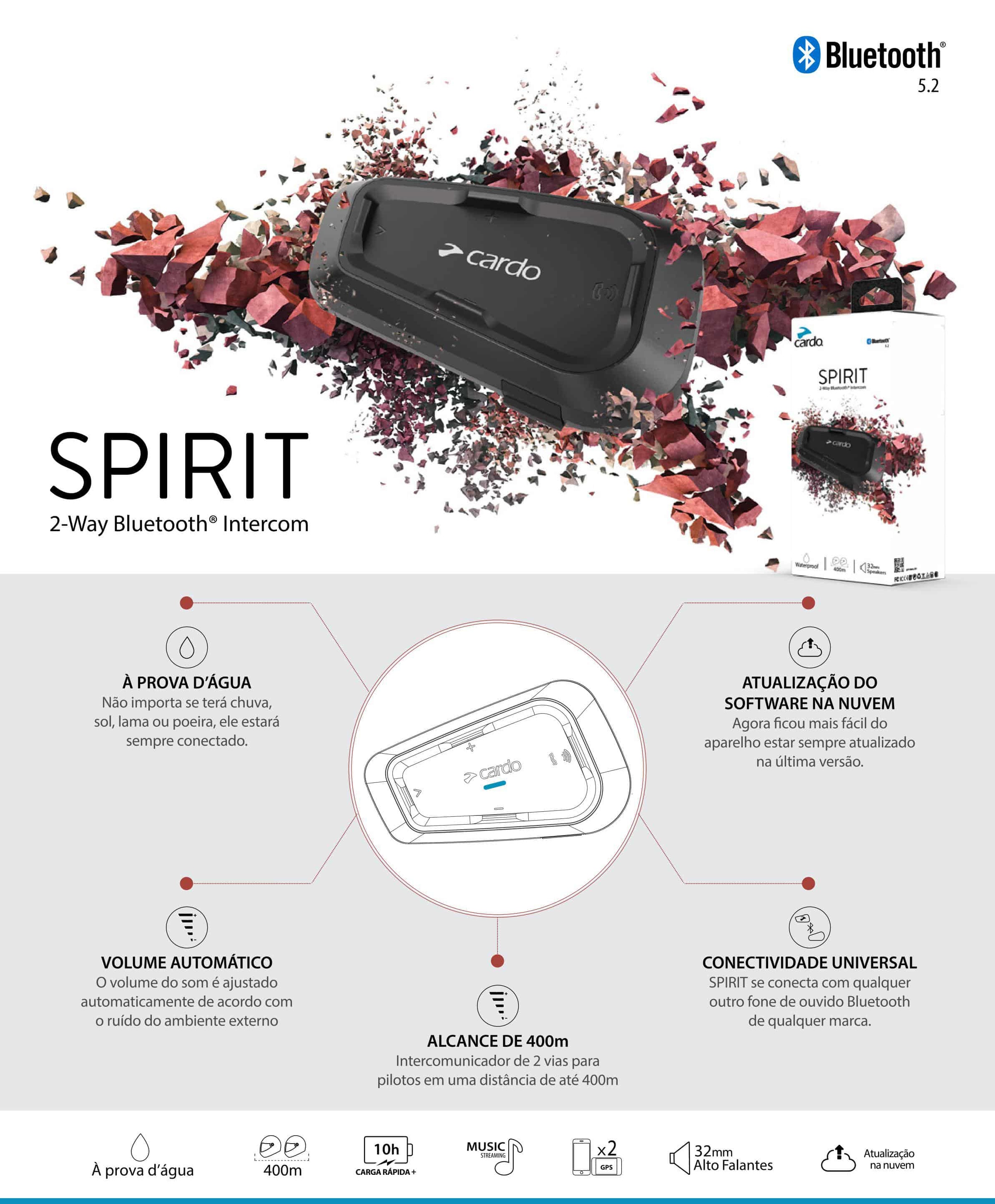 Intercomunicador Cardo Spirit Duo | Moto Savages