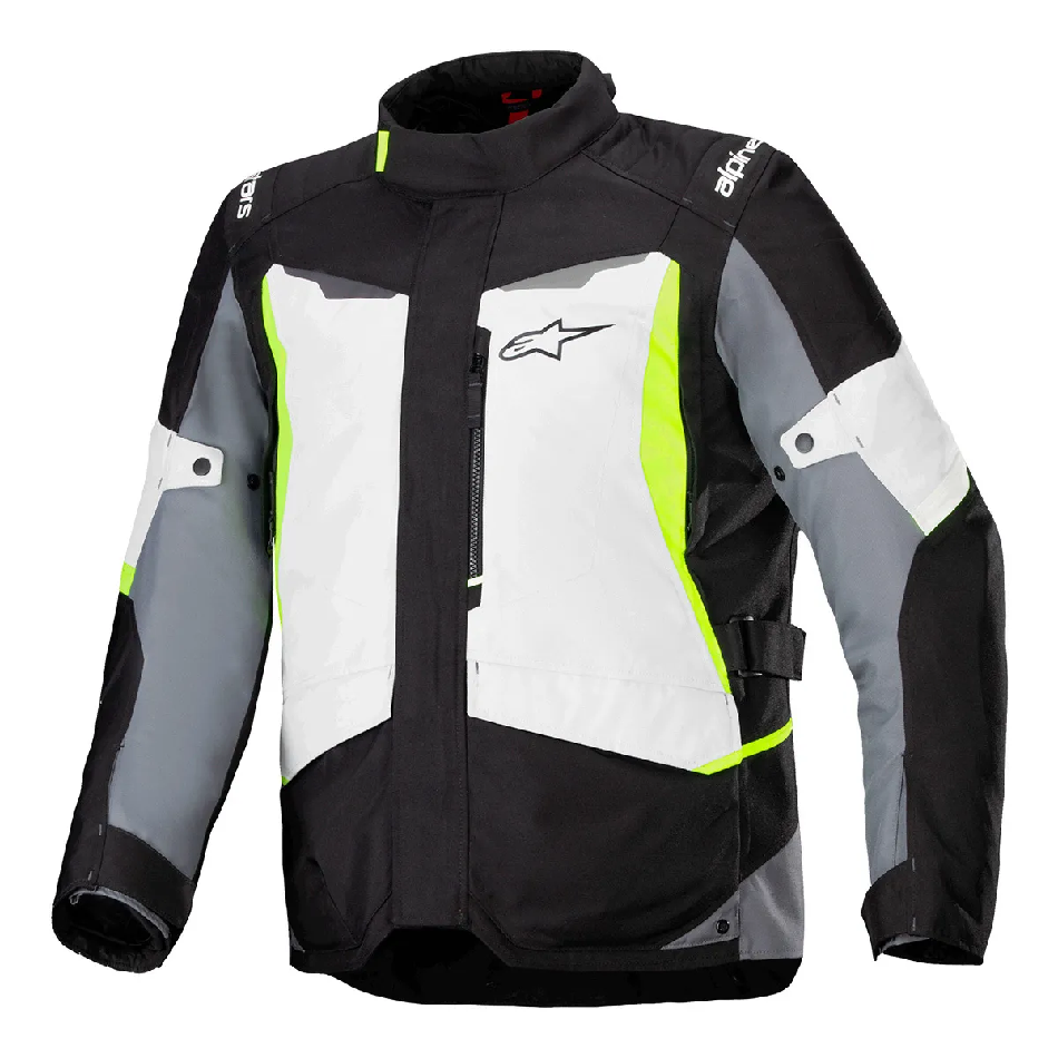 Jaqueta Alpinestars St 1 Waterproof Cinza Gelo Preto Amarelo Fluo