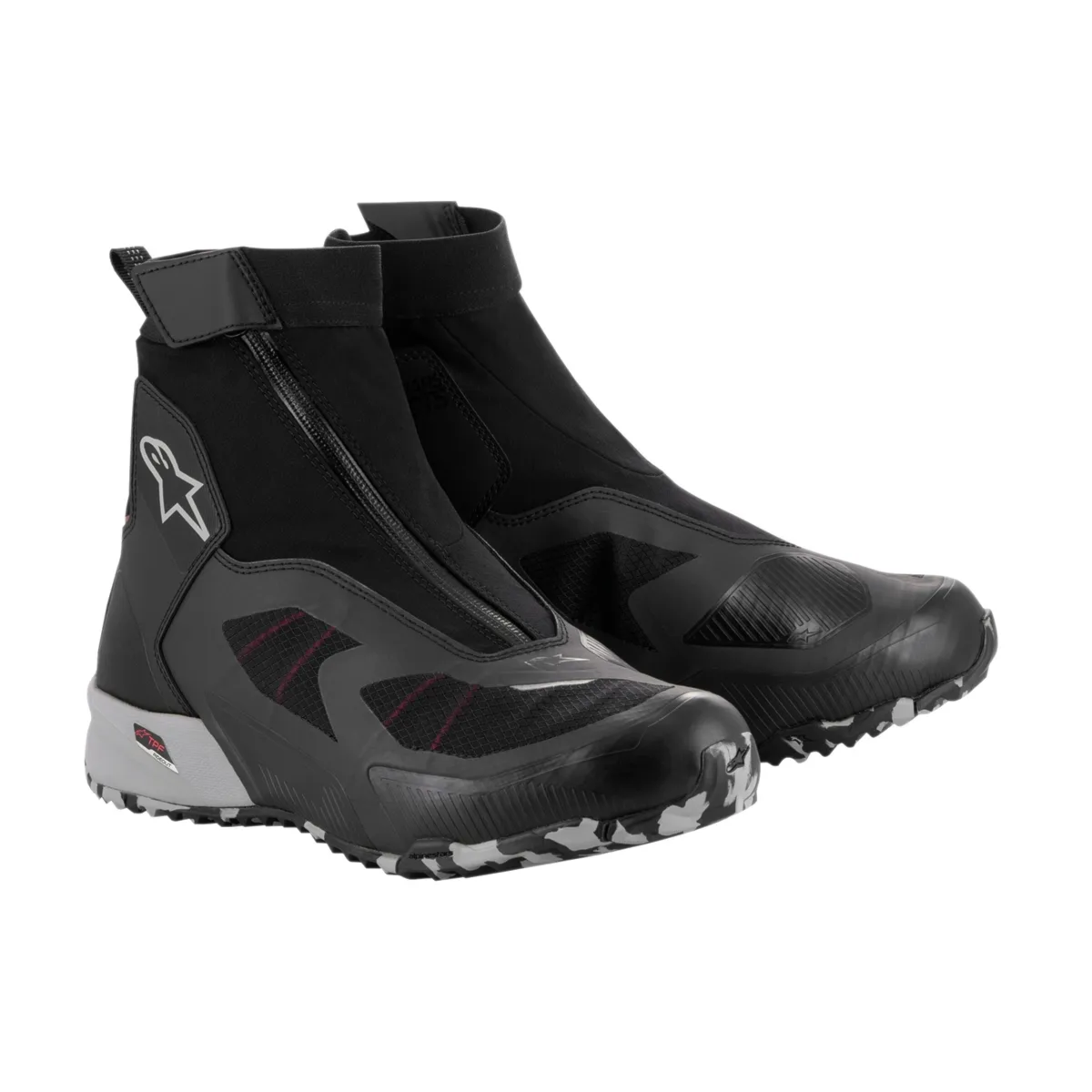 Tenis Alpinestars Cr 8 Gore-Tex Preto Cinza Escuro Petroleo | Moto
